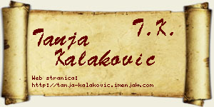 Tanja Kalaković vizit kartica